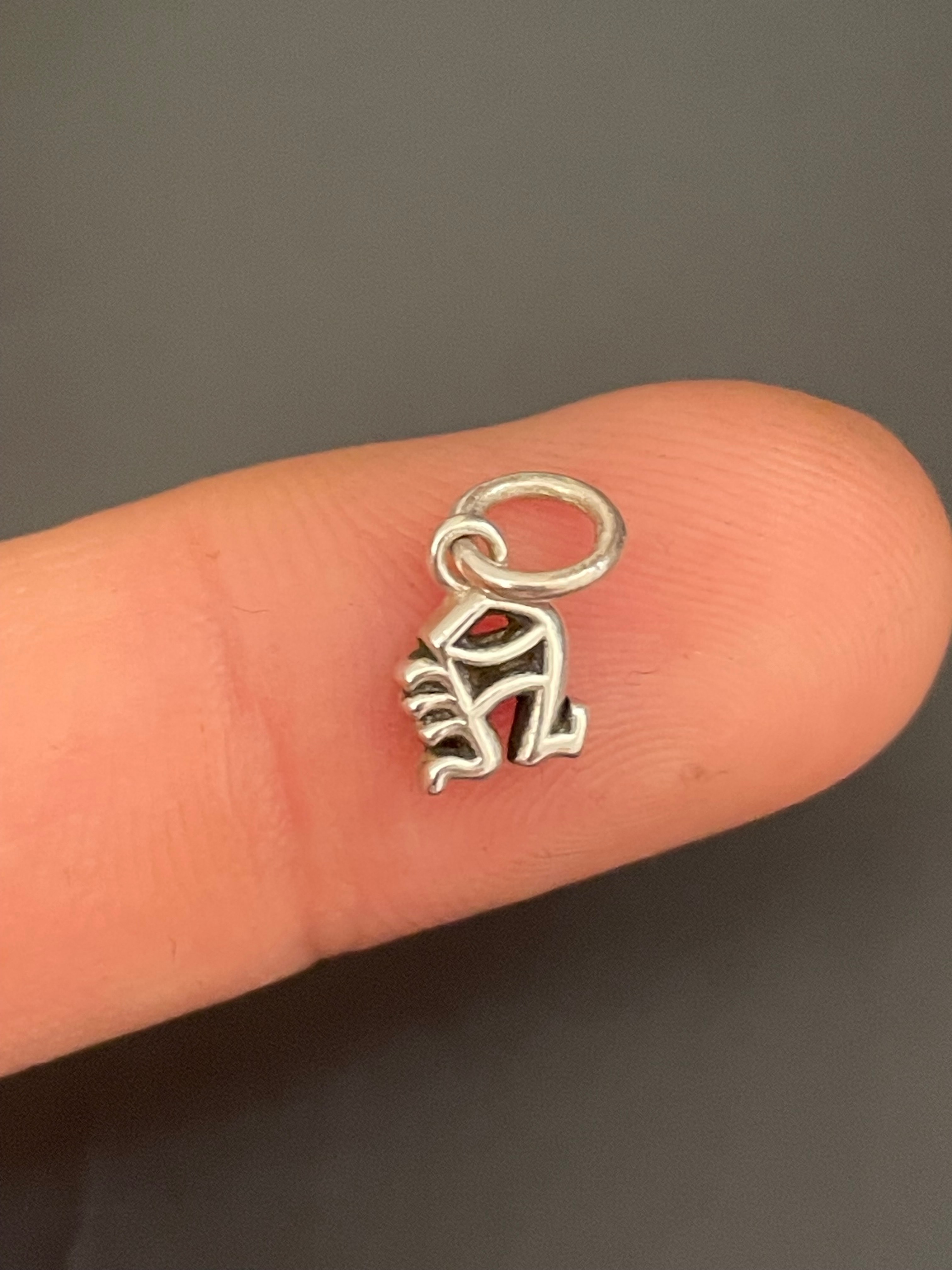 Chrome Hearts Alphabet Stack Charm N Initial Charm "Silver"