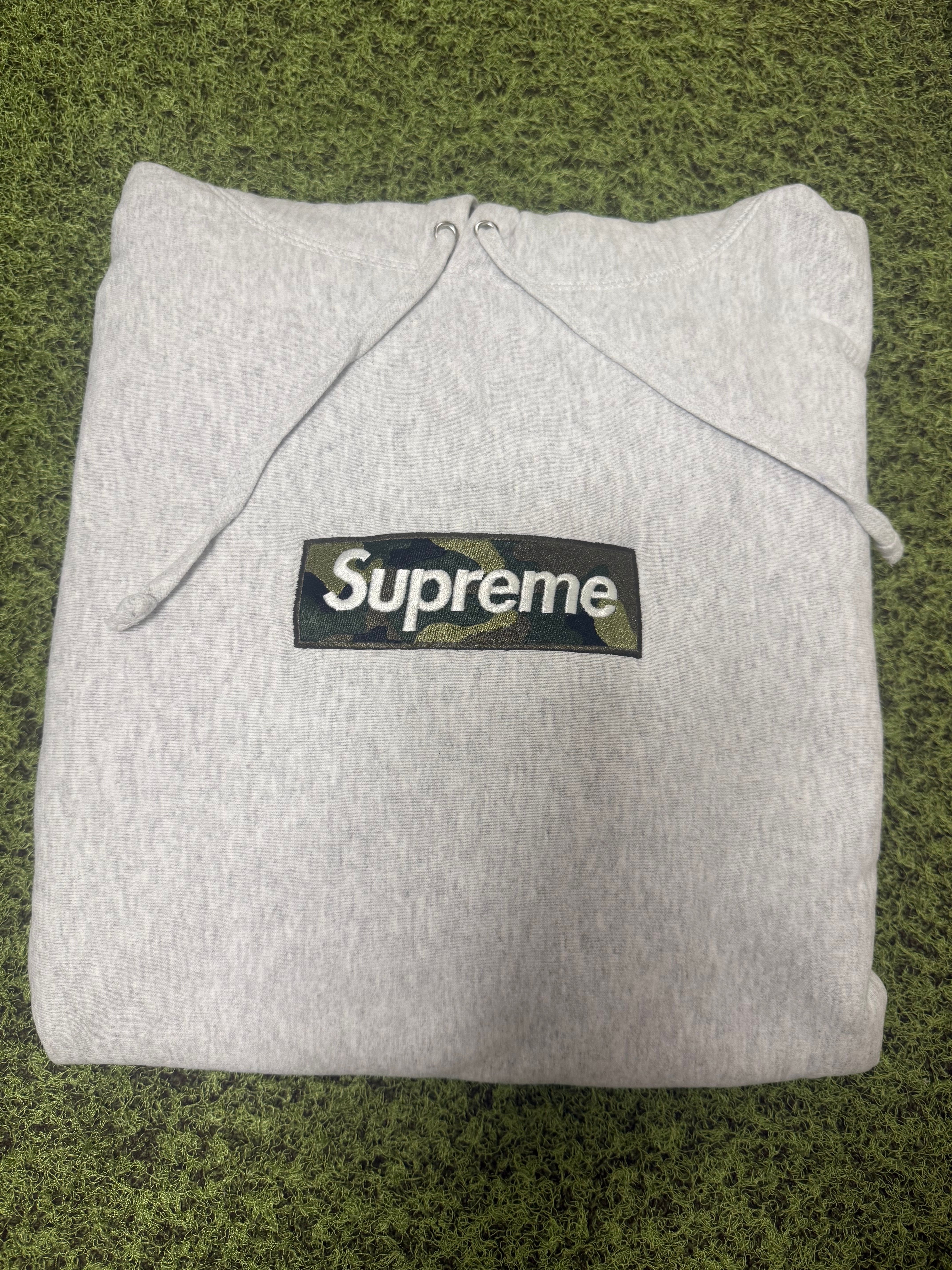 Supreme Box Logo Hooded Sweatshirt "Ash Grey" (23FW)