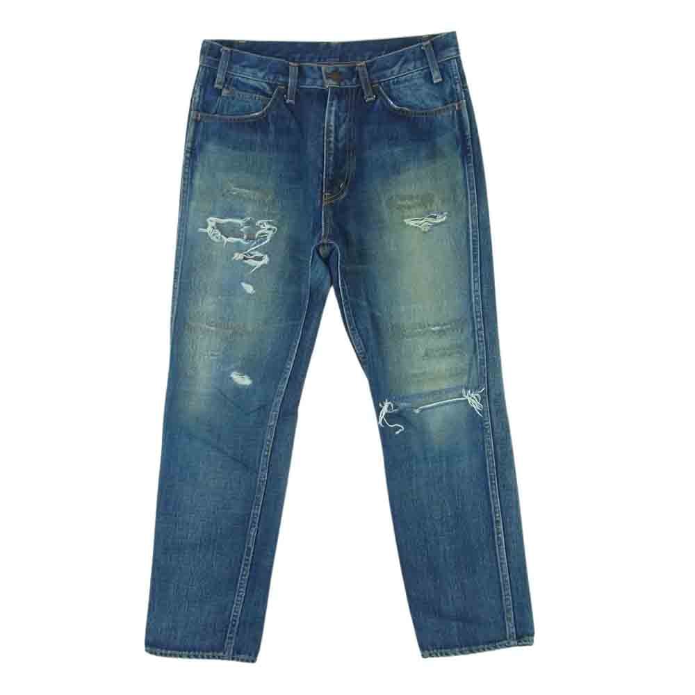 UNUSED アンユーズド デニムパンツ BEAMS ビームス別注 ダメージ加工 606 デニム パンツ 日本製 インディゴブルー系 1【中古】