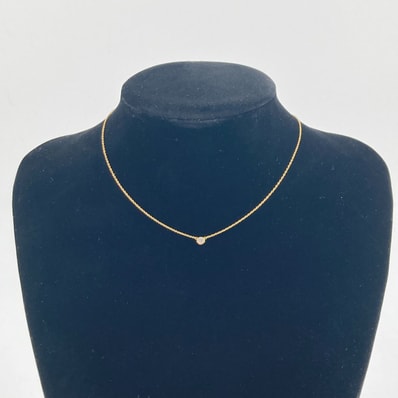 TIFFANY&CO(ティファニー) バイザヤード ダイヤモンド 750YG ネックレス 1.9g ゴールド