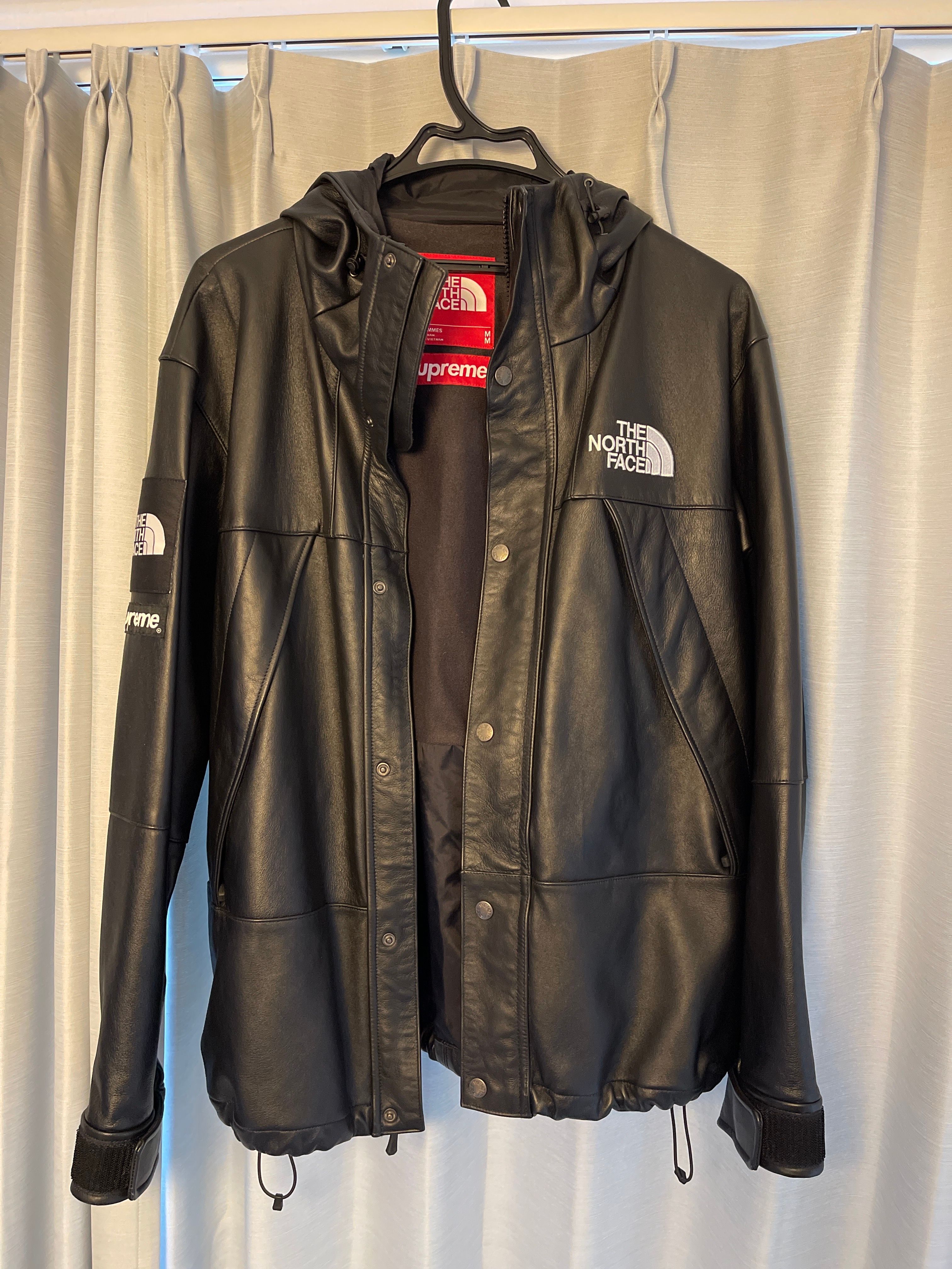 Supreme x The North Face Leather Mountain Parka "Black"