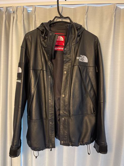 Supreme x The North Face Leather Mountain Parka "Black"