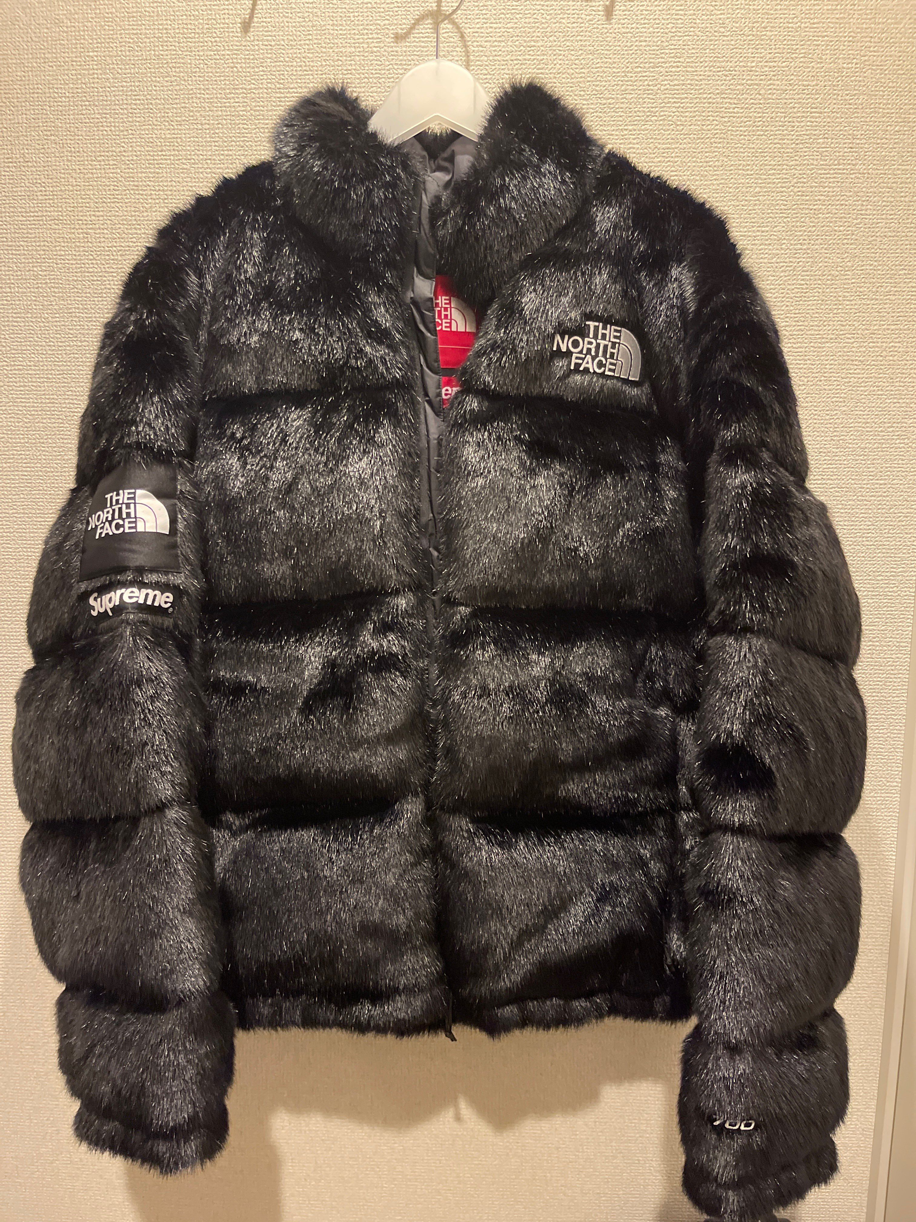 Supreme x The North Face Faux Fur Nuptse Jacket "Black"