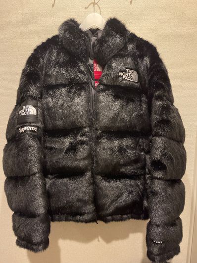 Supreme x The North Face Faux Fur Nuptse Jacket "Black"