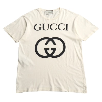 ■美品■GUCCI グッチ 半袖Tシャツ サイズXS インターロッキング GG オーバーサイズ ブランド古着【中古】20260107/RA6993