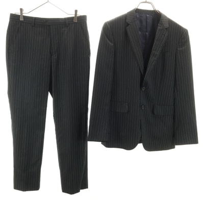 Paul Smith LONDON ポールスミスロンドン 日本製 ストライプ柄 スーツ 上下セットアップ M ブラック