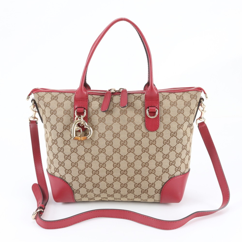 ■美品 グッチ GGキャンバスハートビット 269957 ショルダーバッグ