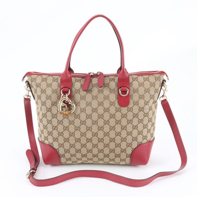 ■美品 グッチ GGキャンバスハートビット 269957 ショルダーバッグ