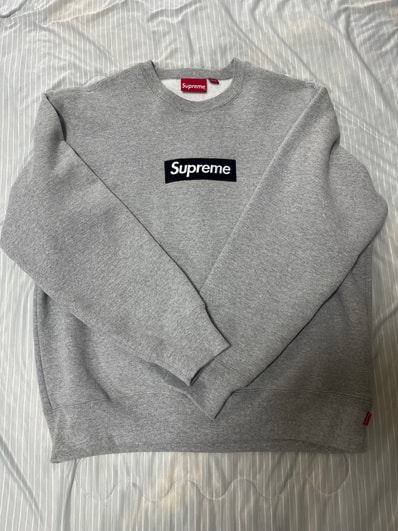 Supreme Box Logo Crewneck "Heather Grey" (22FW)