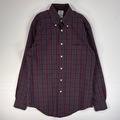 古着 ブルックスブラザーズ Brooks Brothers 長袖シャツ チェック REGENT ボタンダウン S レッド系 マルチカラー メンズ
