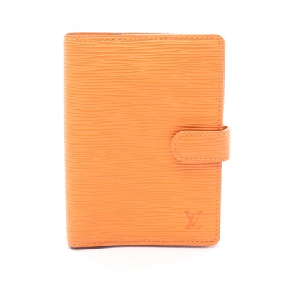 ルイ・ヴィトン LOUIS VUITTON アジェンダPM 手帳カバー アクセサリー レザー エピ マンダリン レディース オレンジ系 R2005H 【中古】