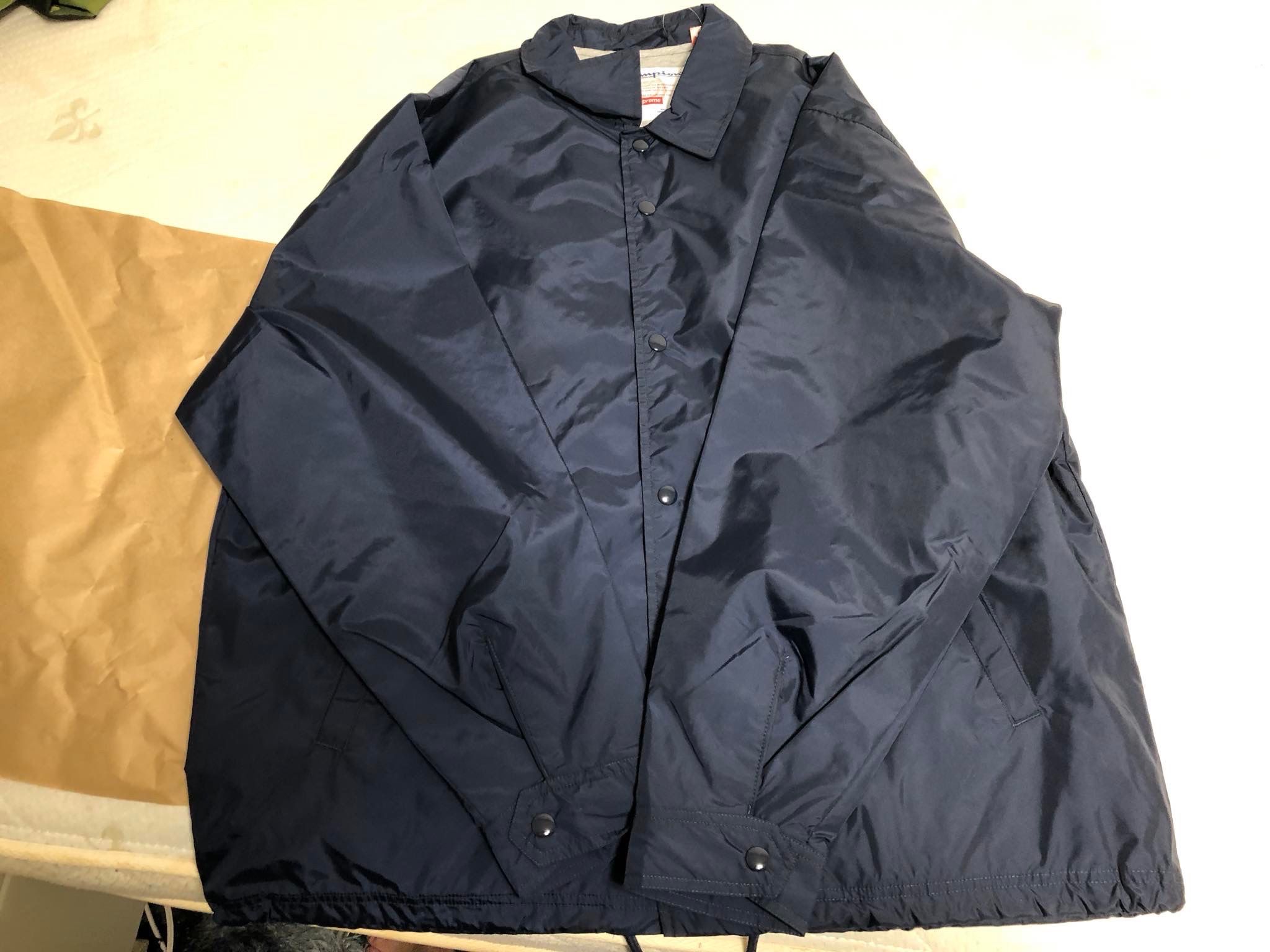 Supreme x Champion Coaches Jacket "Navy"