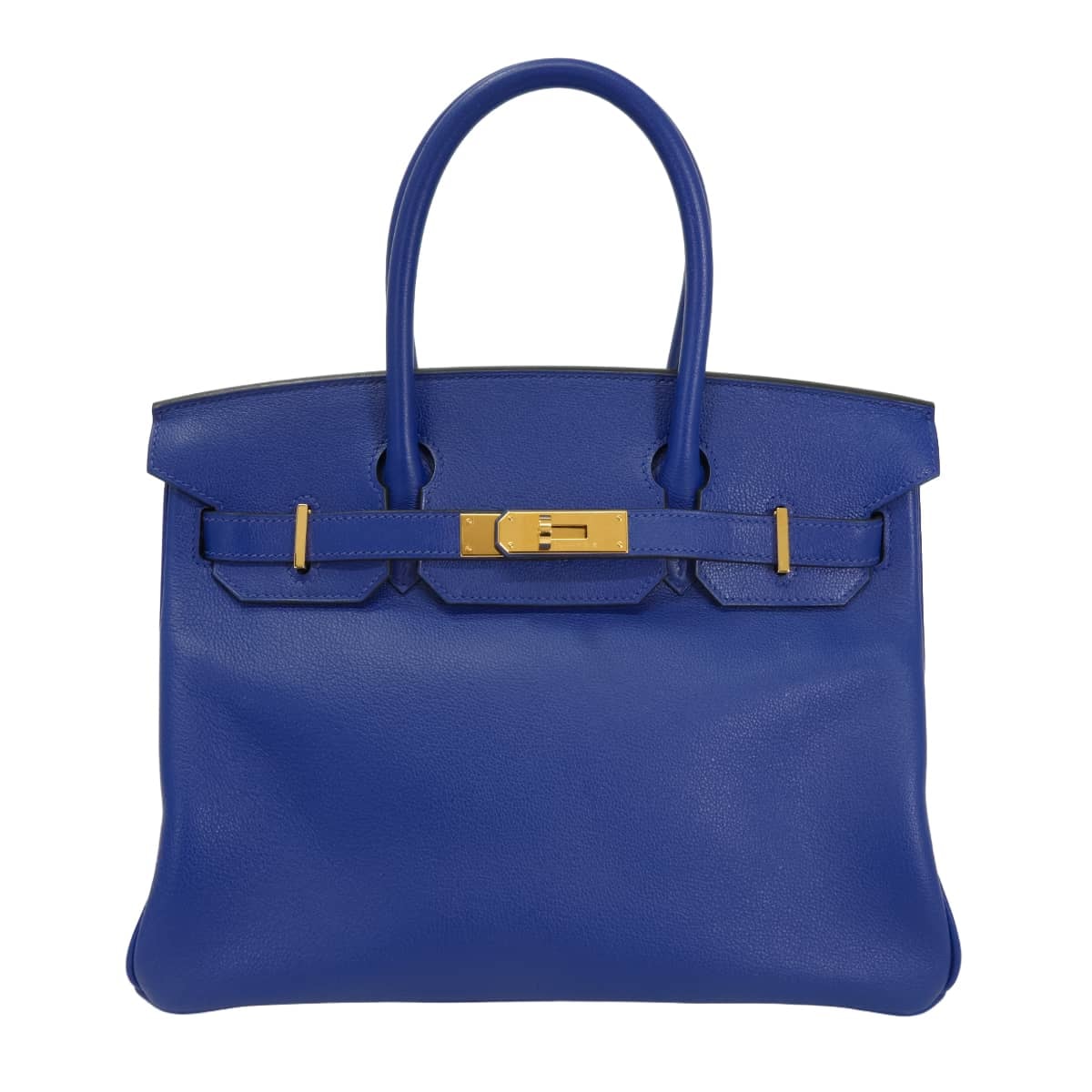 HERMES エルメス ハンドバッグ バーキン30 ブルーエレクトリック トリヨンノヴィーヨ ゴールド金具 C刻印 新品同様【中古】