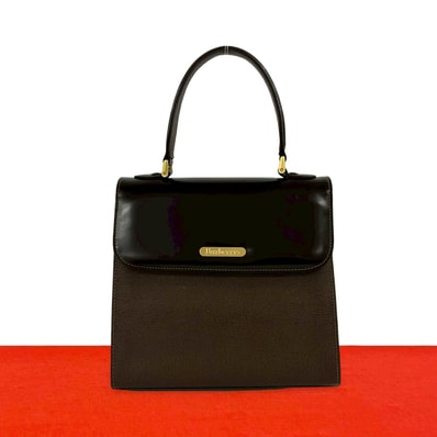 BURBERRY バーバリー ロゴ 金具 レザー ハンドバッグ ブラウン
30971
