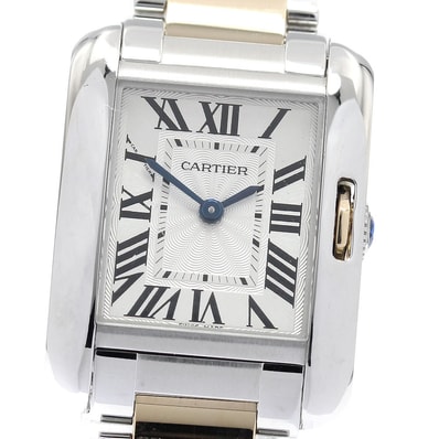 ☆美品 カルティエ タンクアングレーズSM レディース 【中古】