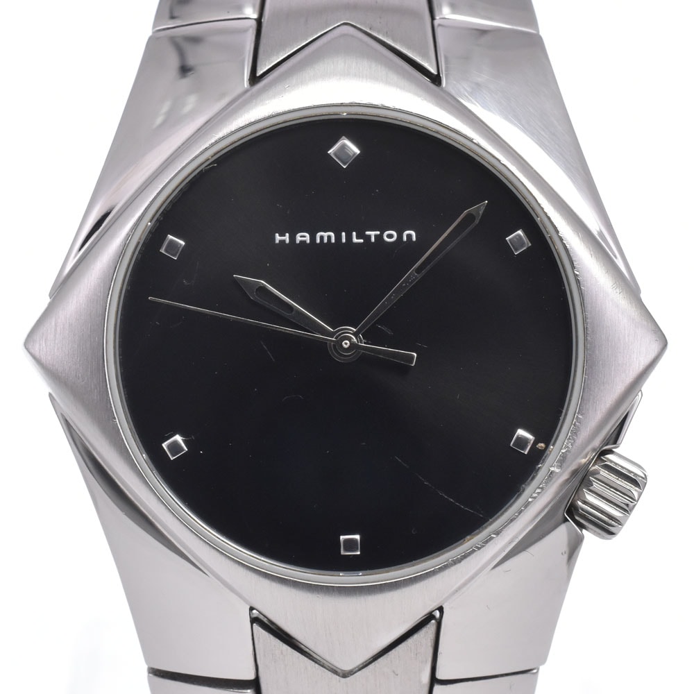 ハミルトン HAMILTON 6355 スターダム ブラック クォーツ メンズ 箱・保証書付き 腕時計 M#148282