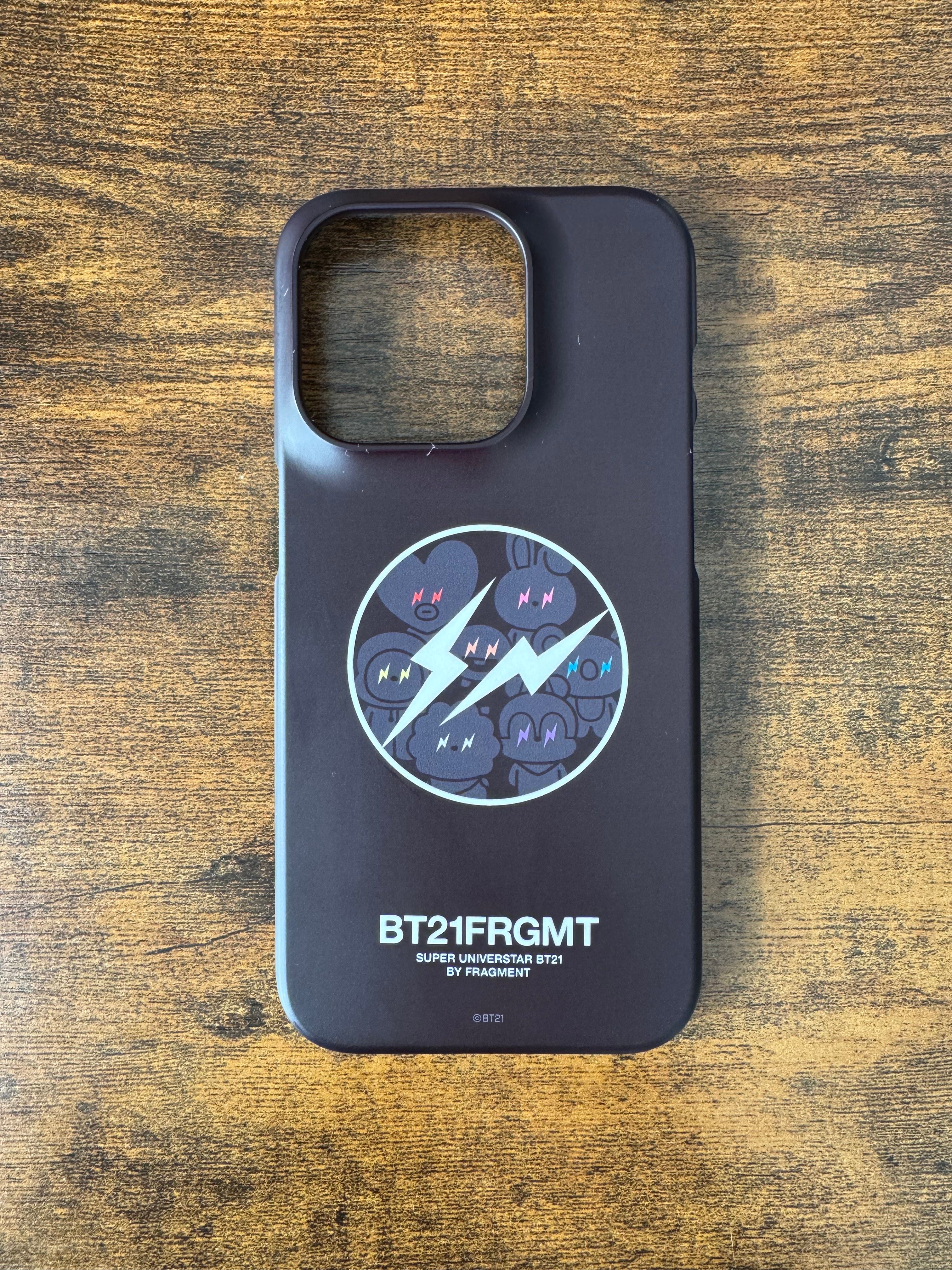BT21 X FRAGMENT \ iPHONE 15 pro CASE "BLACK"