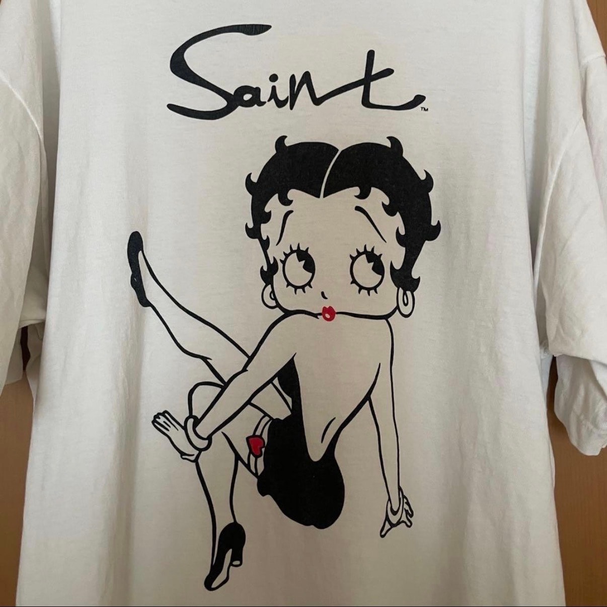 SAINT Mxxxxxx x Betty Boop SS Tee "White" SM-HR1-0000-C40