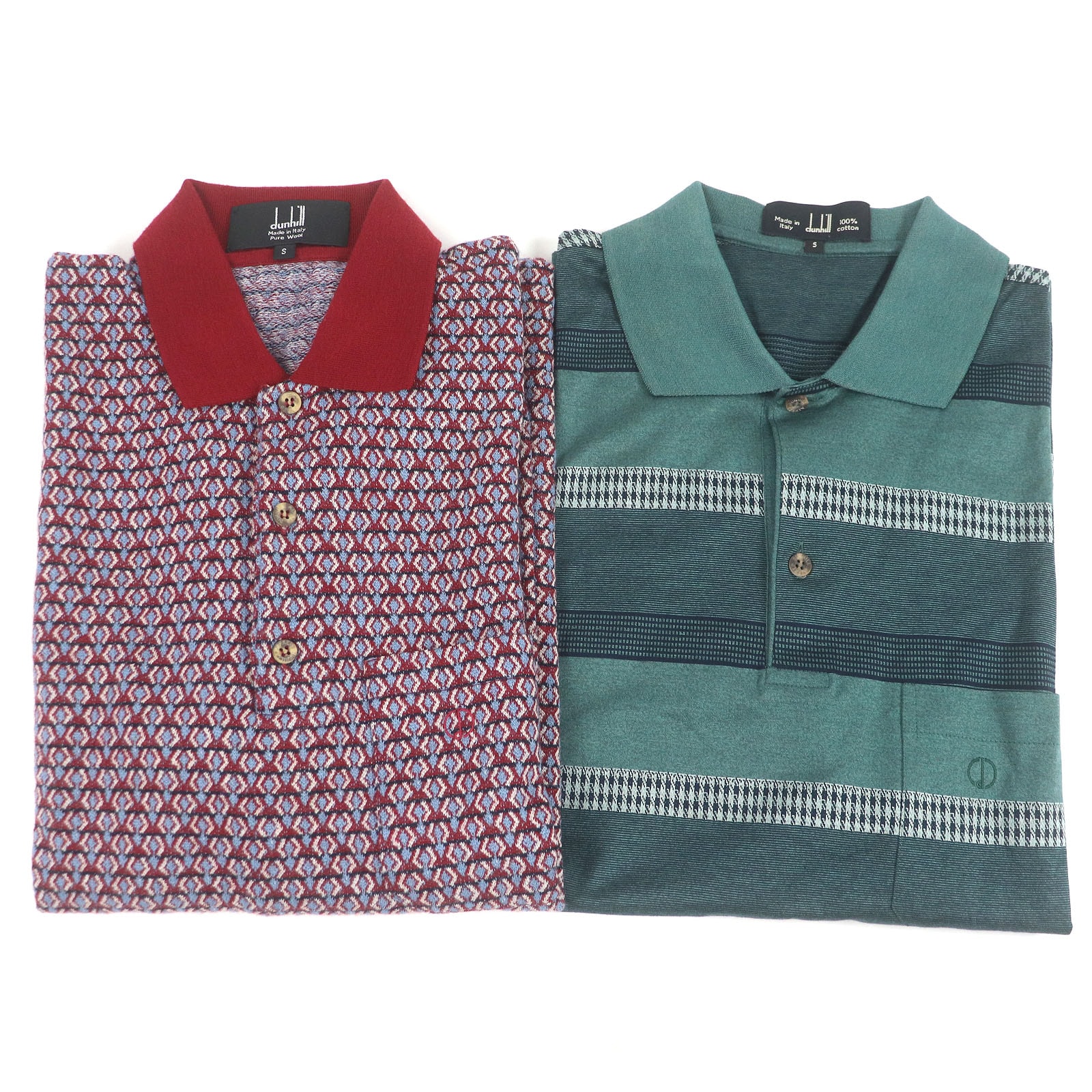 極美品 ダンヒル
半袖ポロシャツ グリーン レッド メンズ S