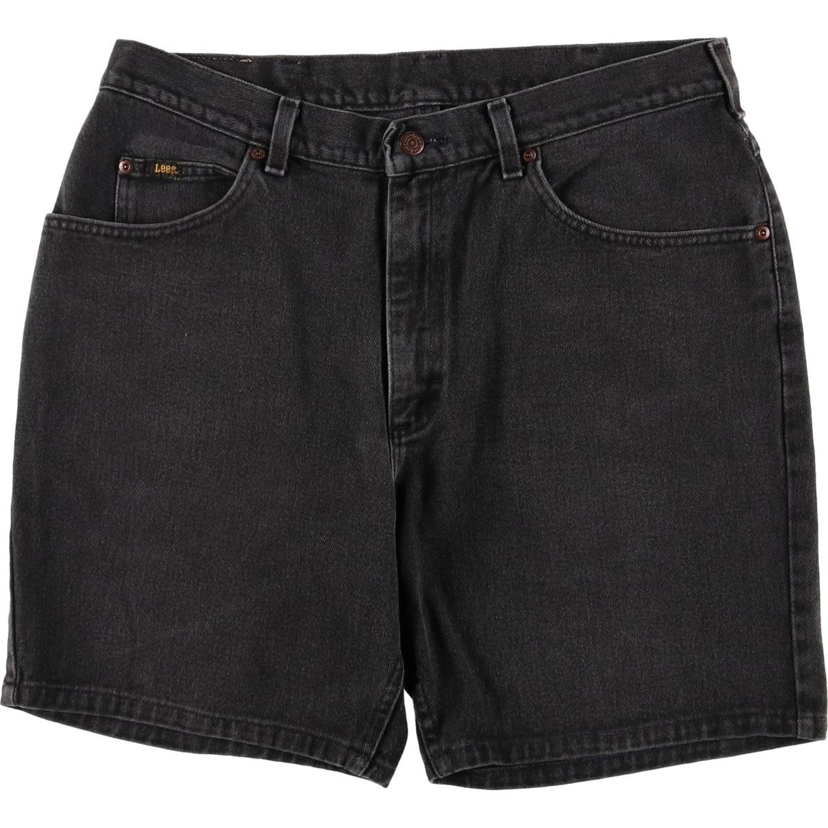 古着 リー Lee ブラックデニムショーツ ショートパンツ メンズw35相当/eaa578301