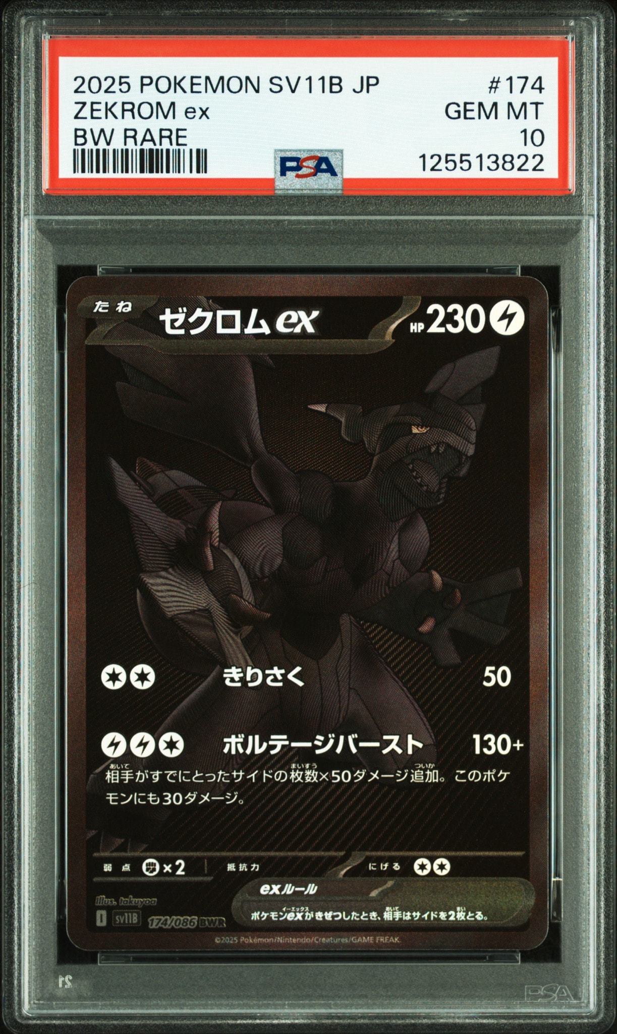 最安値【PSA10】ゼクロムex BWR SV11B 174/086 ゼクロムex BWR [SV11B 174/086](拡張パック「ブラックボルト」)通販