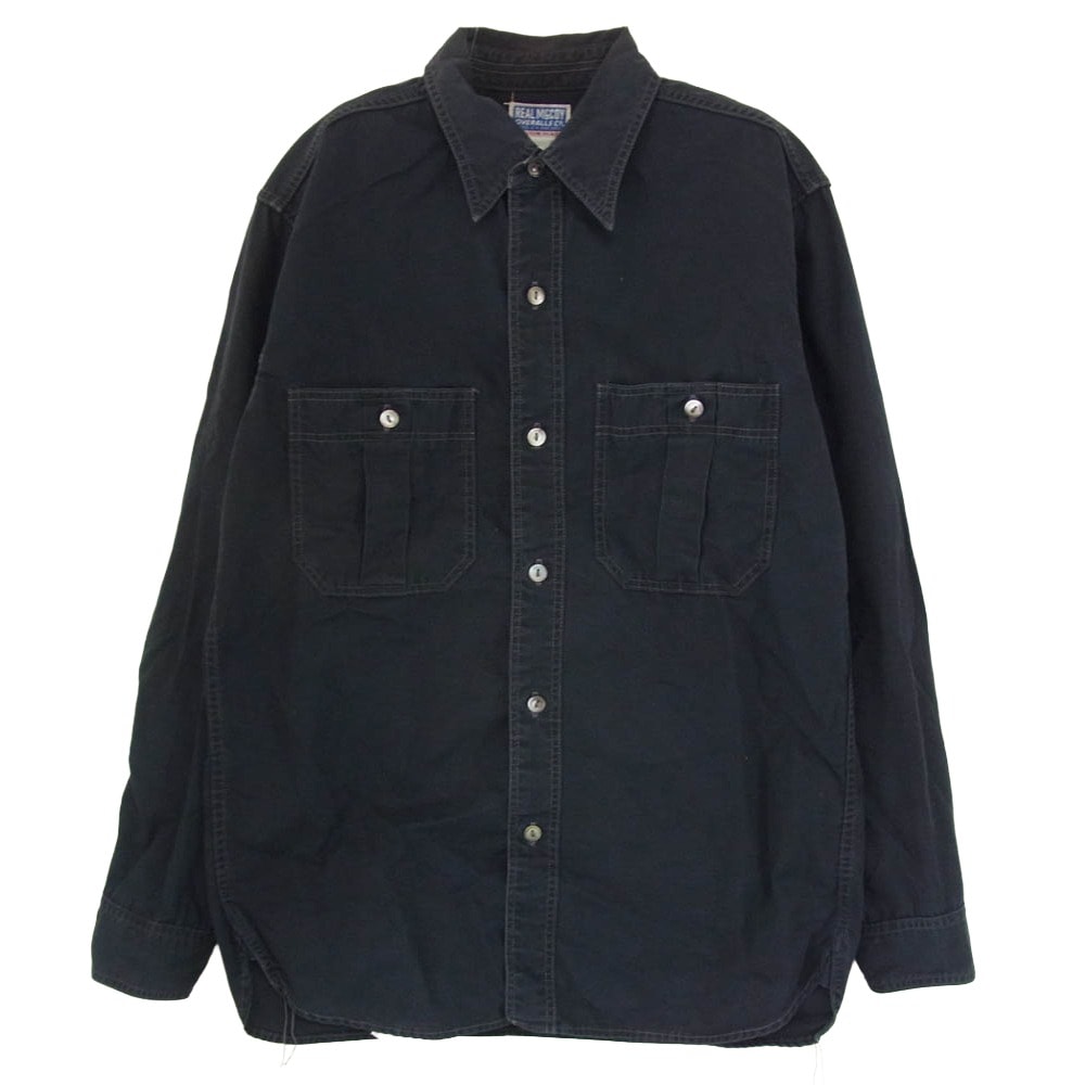 The REAL McCOY'S ザリアルマッコイズ 長袖シャツ ポケット付き 長袖 ワークシャツ ブラック系 サイズ表記無【中古】