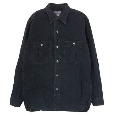 The REAL McCOY'S ザリアルマッコイズ 長袖シャツ ポケット付き 長袖 ワークシャツ ブラック系 サイズ表記無【中古】