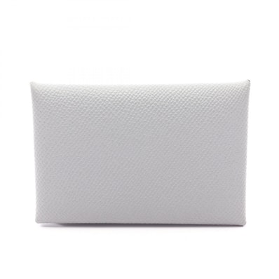 エルメス HERMES カルヴィ ブルーグラシエ コインケース 財布 レザー ヴォーエプソン ブルーグラシエ W刻印(2024年製造) レディース ブルー系 【中古】