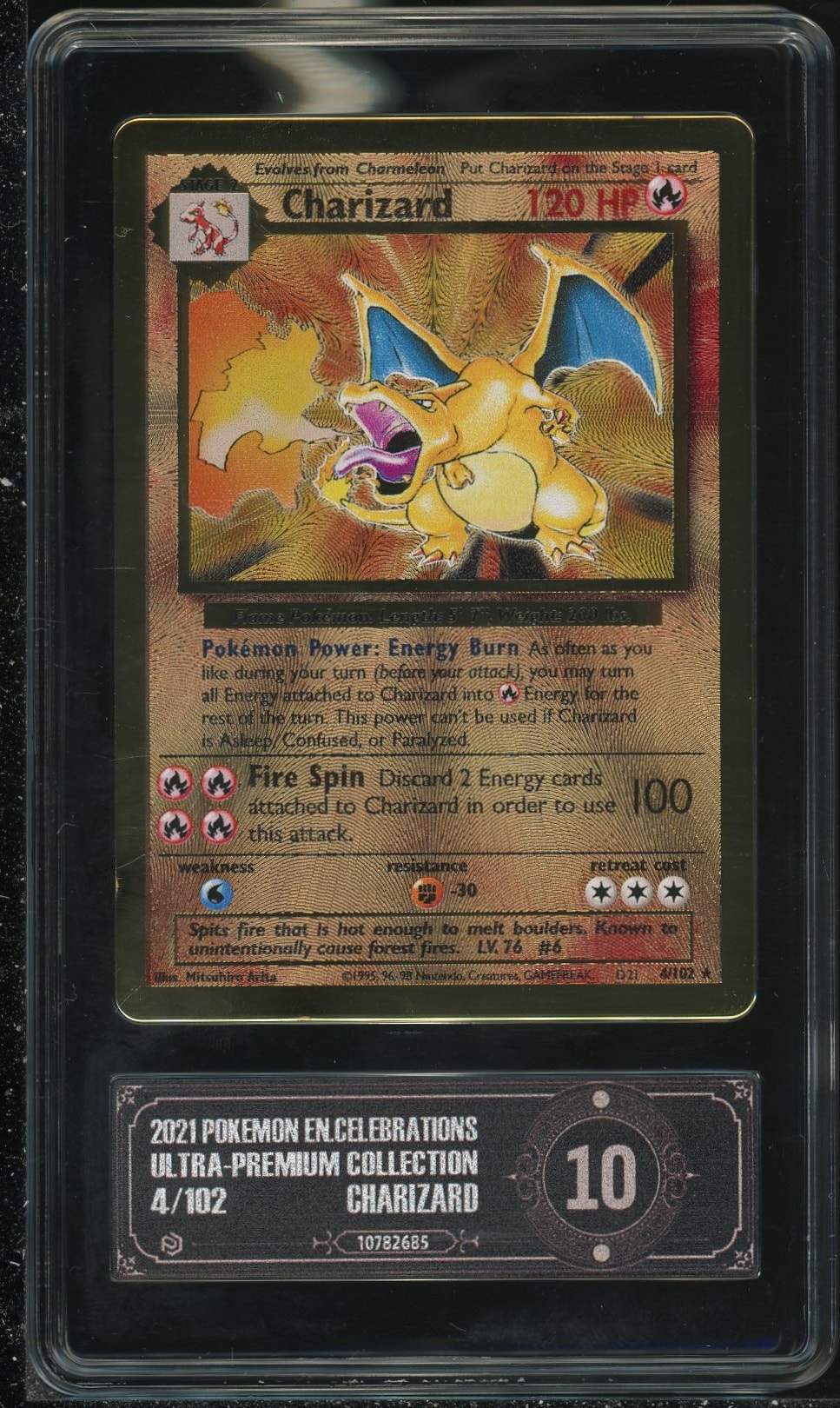 メタルリザードン　ポケモンカード Charizard HP ホロカード 他鑑定品】リザードン R :メタルカード [4/102]【英語版