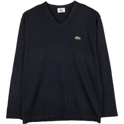 古着 ラコステ LACOSTE Vネック ウール×アクリルニットセーター スペイン製 メンズM相当/eaa645945