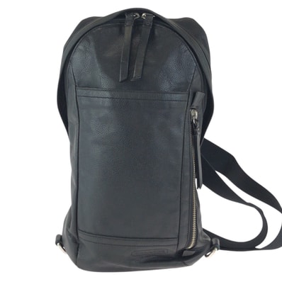 美品 COACH コーチ トンプソン コンバーチブル スリング パック ブラック 黒 シルバー金具 レザー ボディバッグ ショルダーバッグ 601986 【中古】