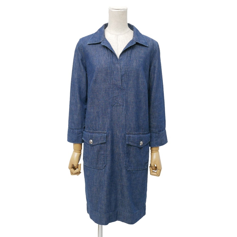 LAUREN RALPH LAUREN ローレン ラルフ ローレン ワンピース サイズ- デニム スキッパーシャツワンピース ブランド古着【中古】20260516/RA9378