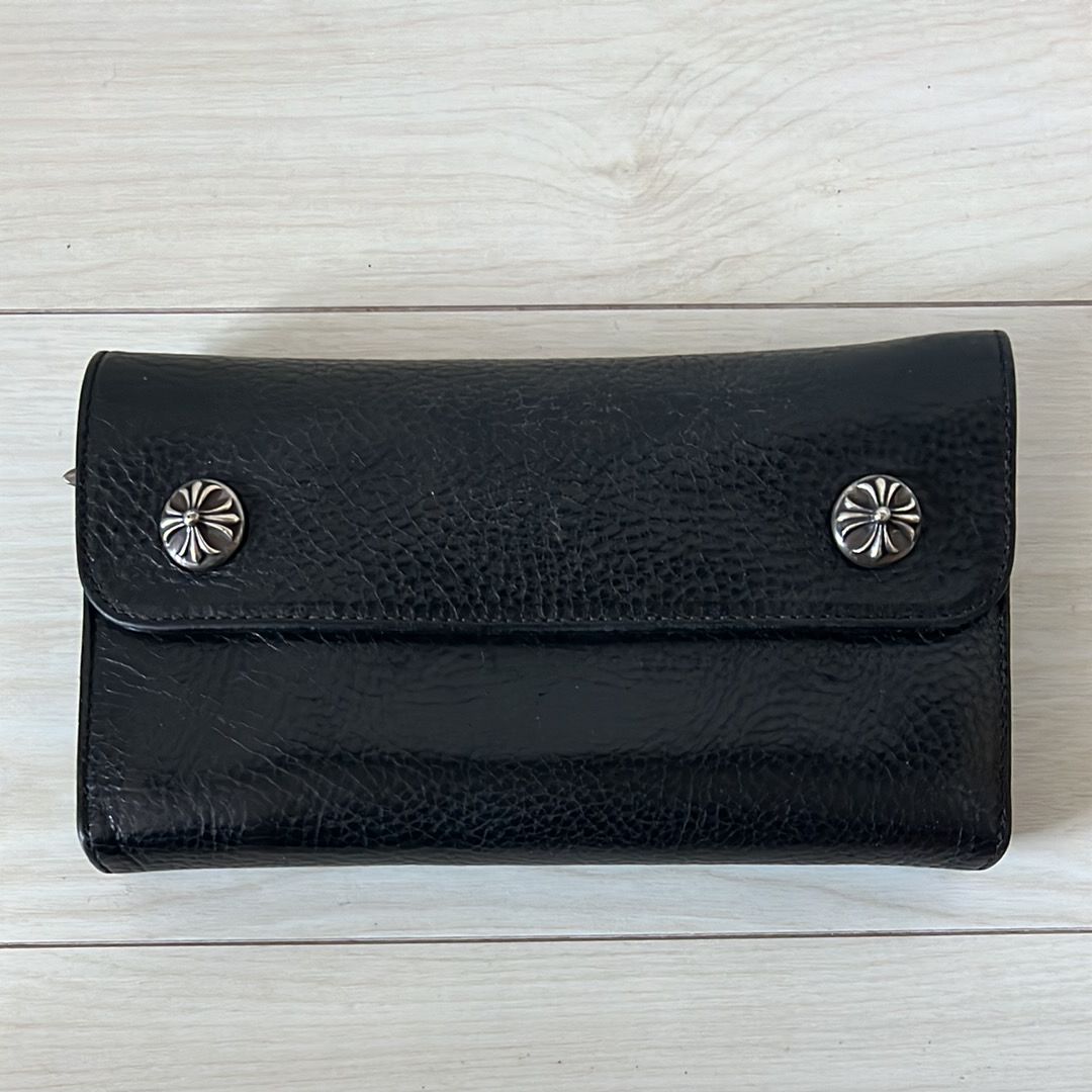 Chrome Hearts Wave Wallet Leather "Black"