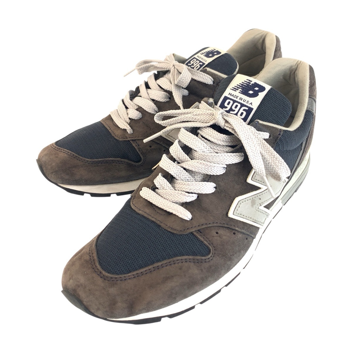 NEW BALANCE ニューバランス 996 サイズ11 ネイビー グレー スウェード ラバー/ スニーカー ローカット レースアップ 604358 【中古】