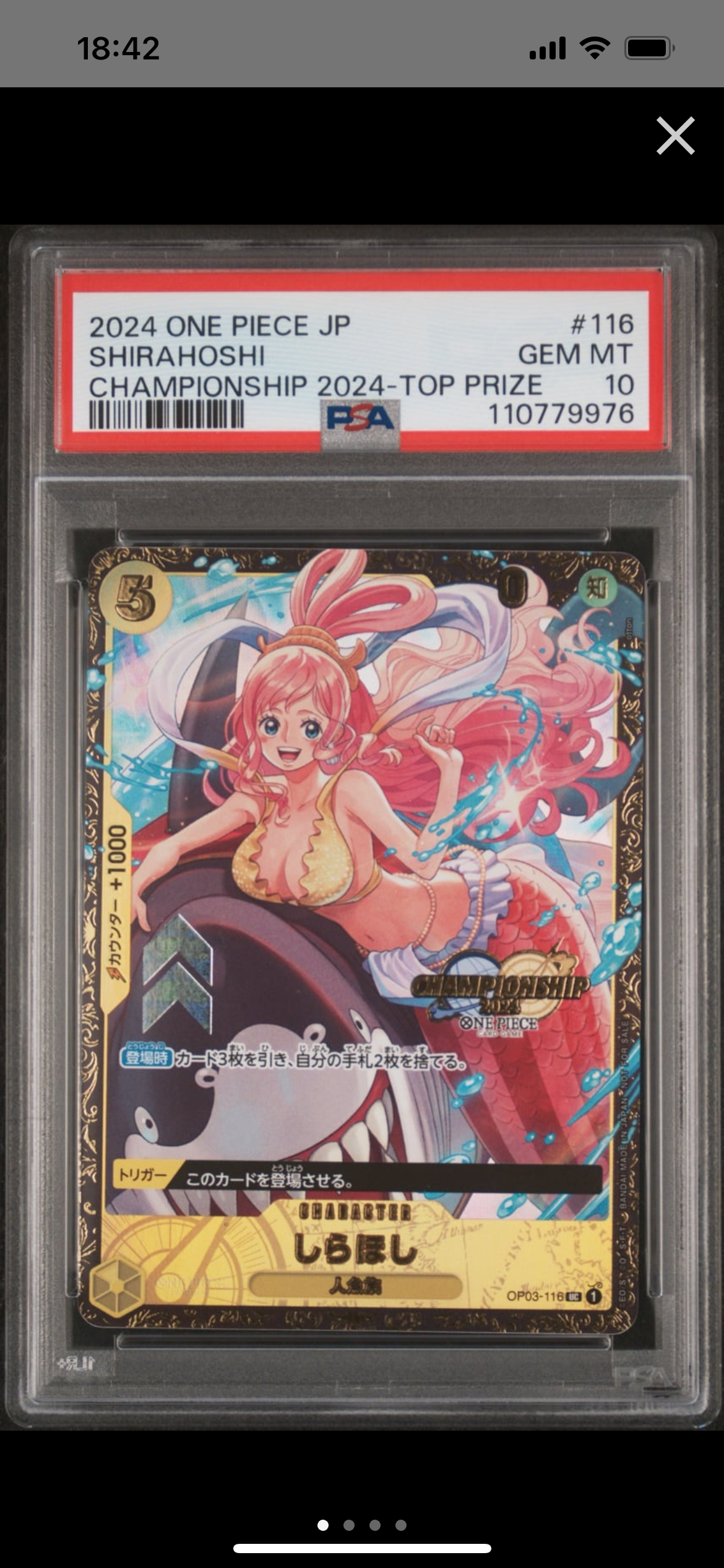 しらほし UC [OP03-116](プロモーションカード「チャンピオンシップ2024 記念品」)