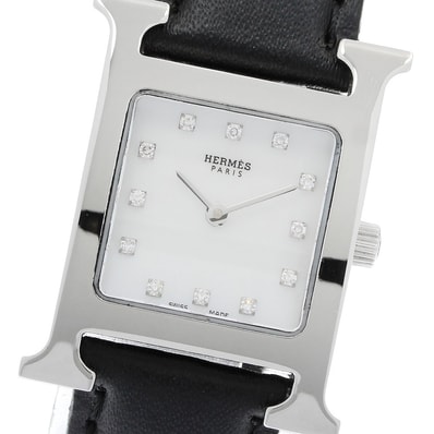 エルメス Hウォッチ 12Pダイヤ HH1.210 レディース 【中古】