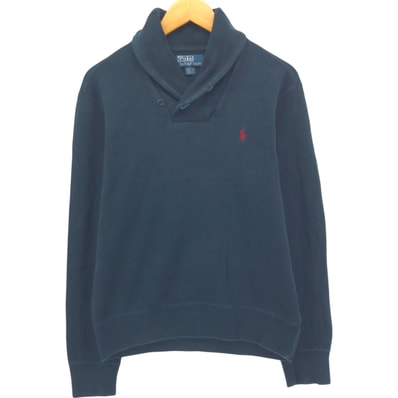 古着 ラルフローレン Ralph Lauren POLO by Ralph Lauren ショールカラー ワンポイントロゴスウェットシャツ トレーナー メンズM相当/eaa527598