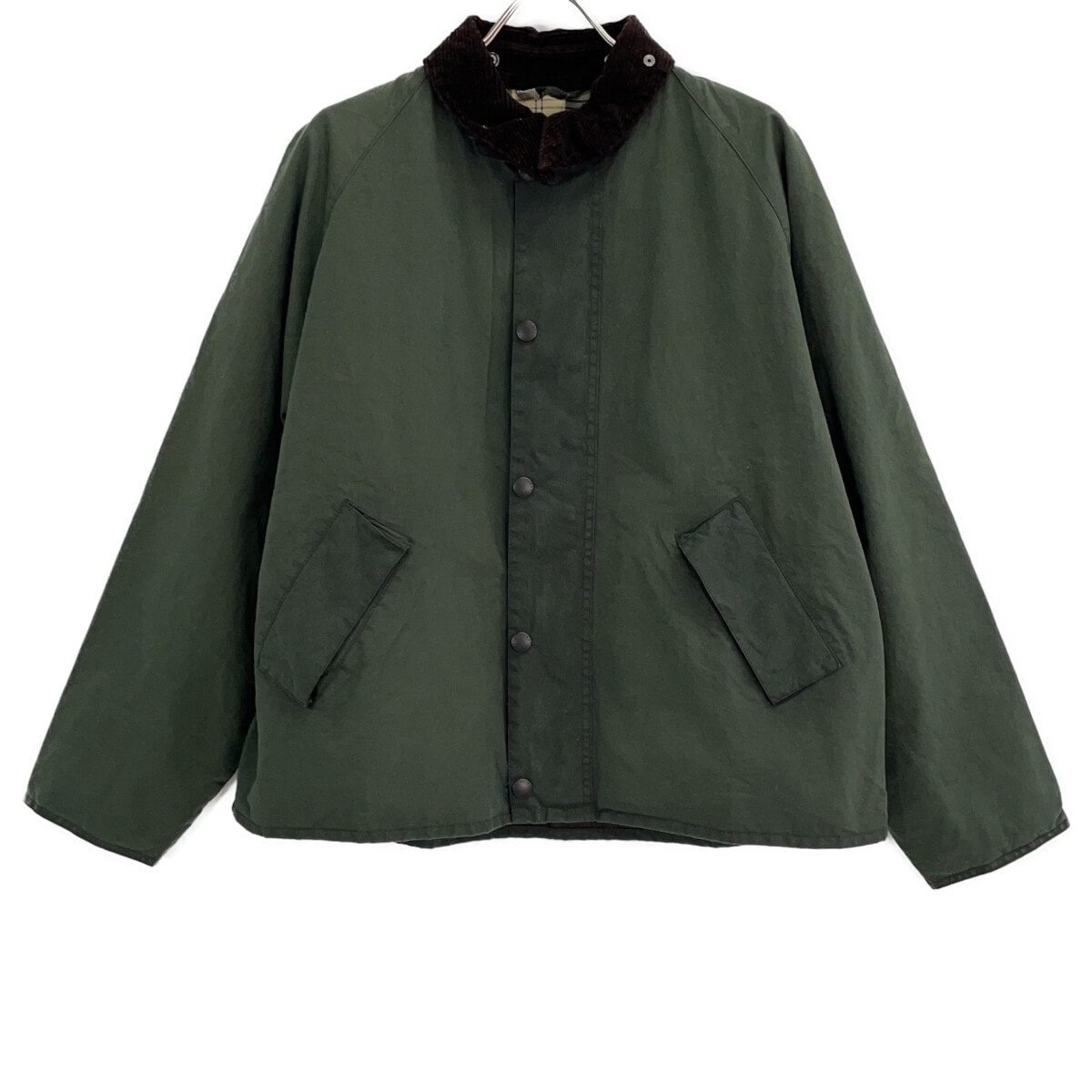 バブアー BEAMS F別注 242MWX2276 TRANSPORT/トランスポート セージ オイルドコットン ウォッシュドジャケット 38