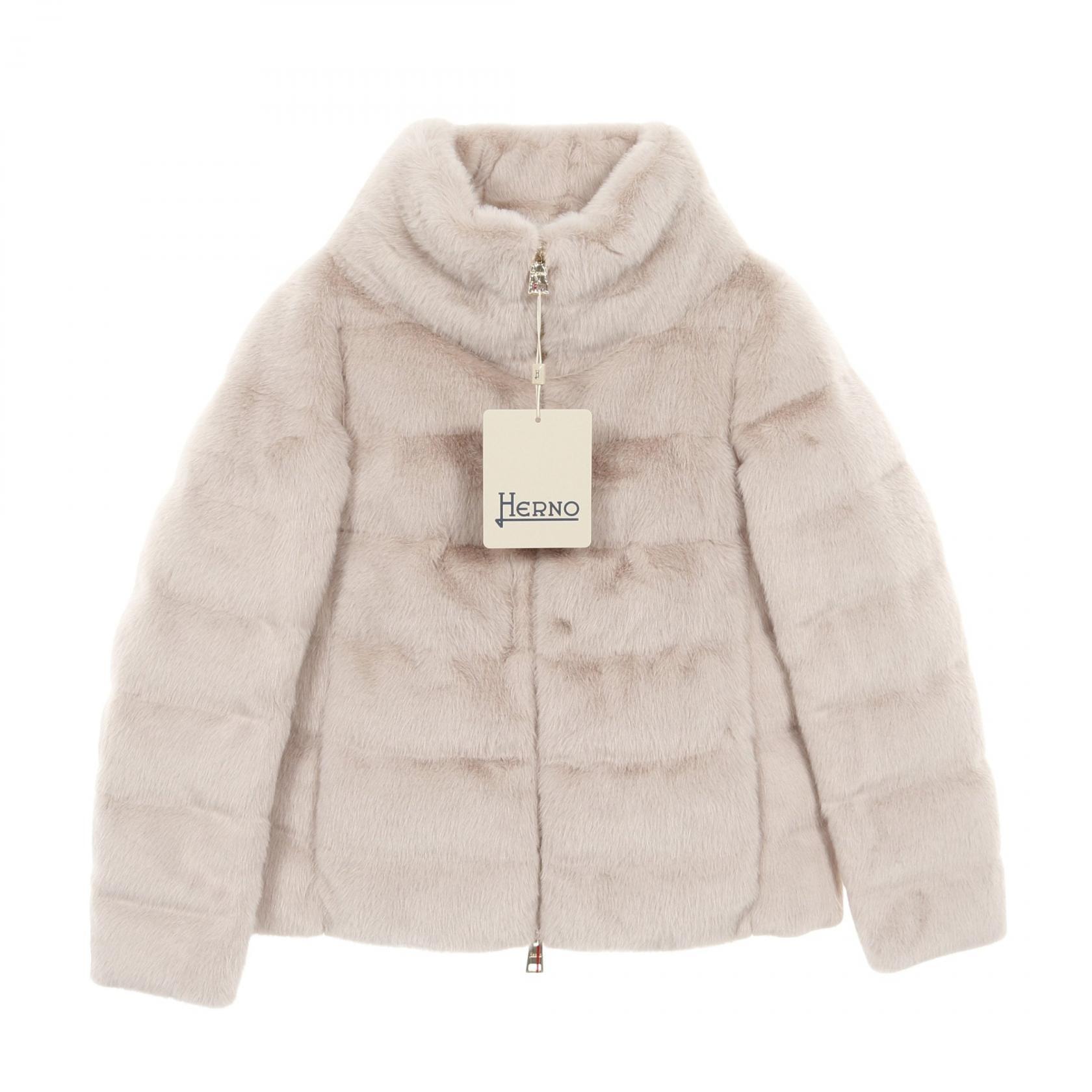 ヘルノ Herno エコファー ダウンジャケット 衣料品 アウター ポリエステル レディース ベージュ系 PI001935D12630198542 【新品】