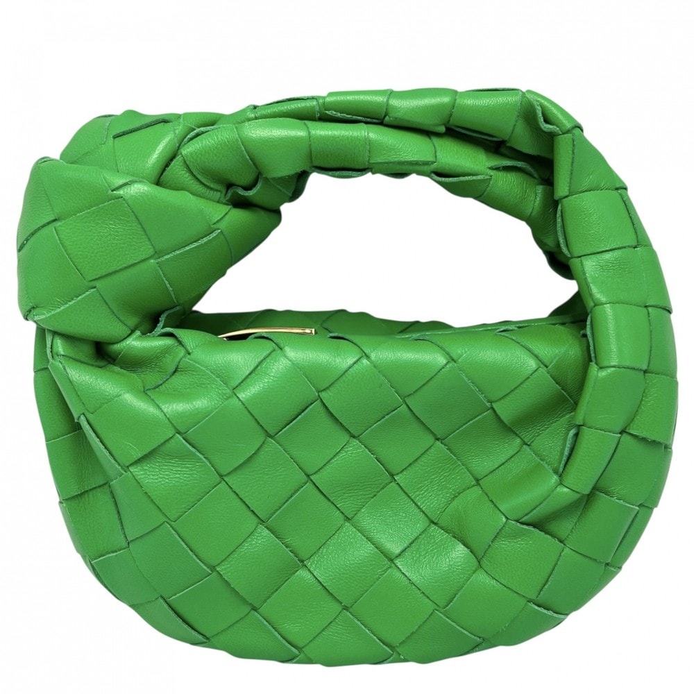 BOTTEGAVENETA ボッテガヴェネタ ハンドバッグ イントレチャート キャンディジョディ ミニバッグ レザー グリーン 緑 ゴールド金具 レディース 美品【中古品】
