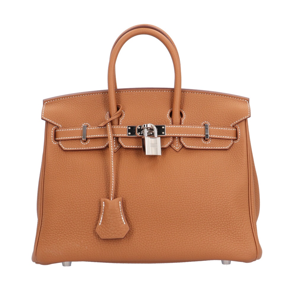 エルメス バーキン25 ハンドバッグ レザー ブラウン レディース HERMES  中古