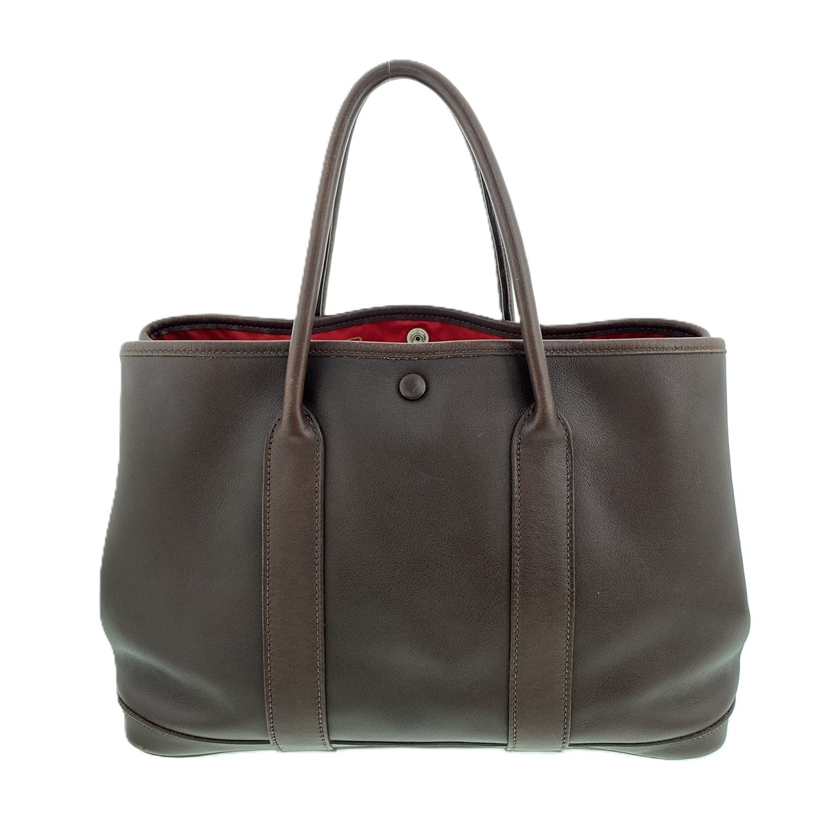 HERMES エルメス ガーデンツイリー TPM 銀座限定 トートバッグ レザー ブラウン ヴォースイフト SV金具 □J刻 レディース【中古】