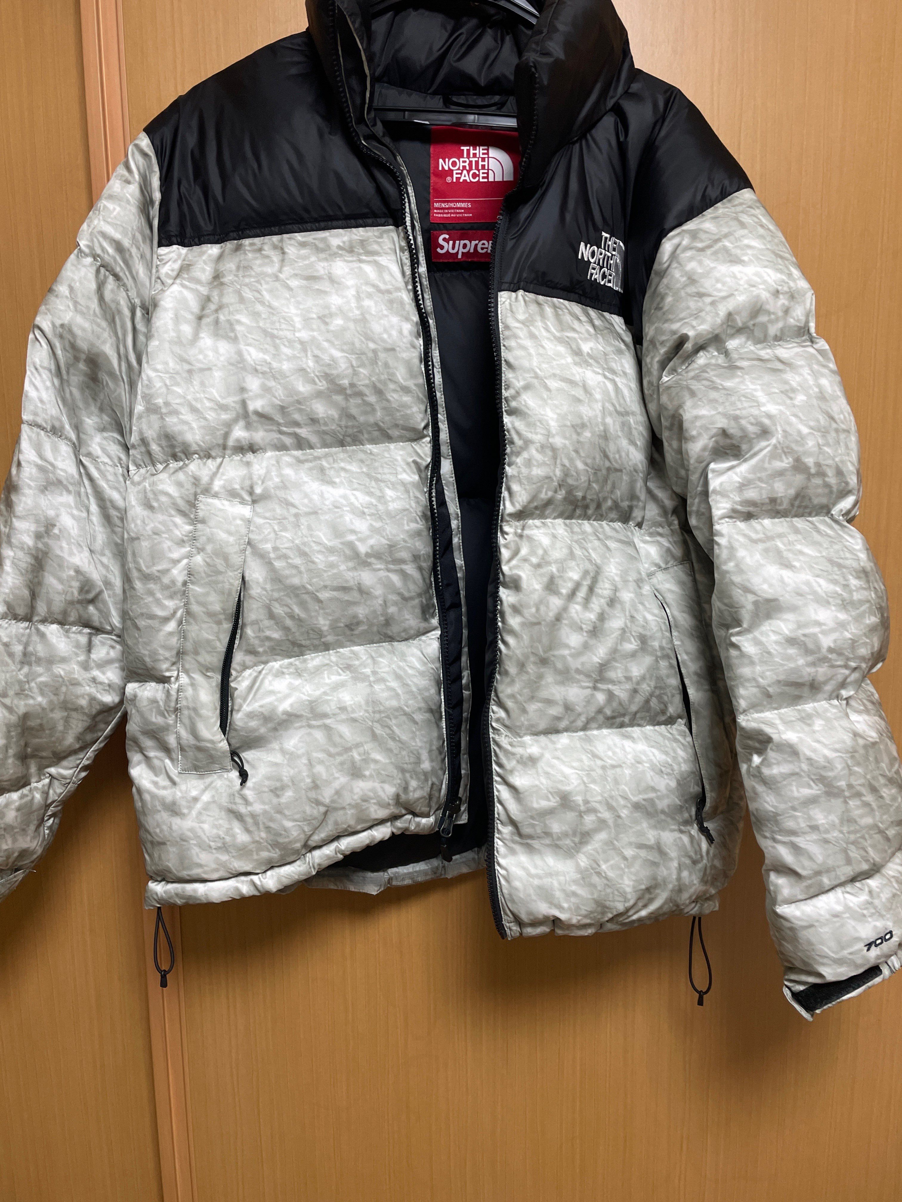 Supreme x The North Face Nuptse Jacket "White Paper Print"