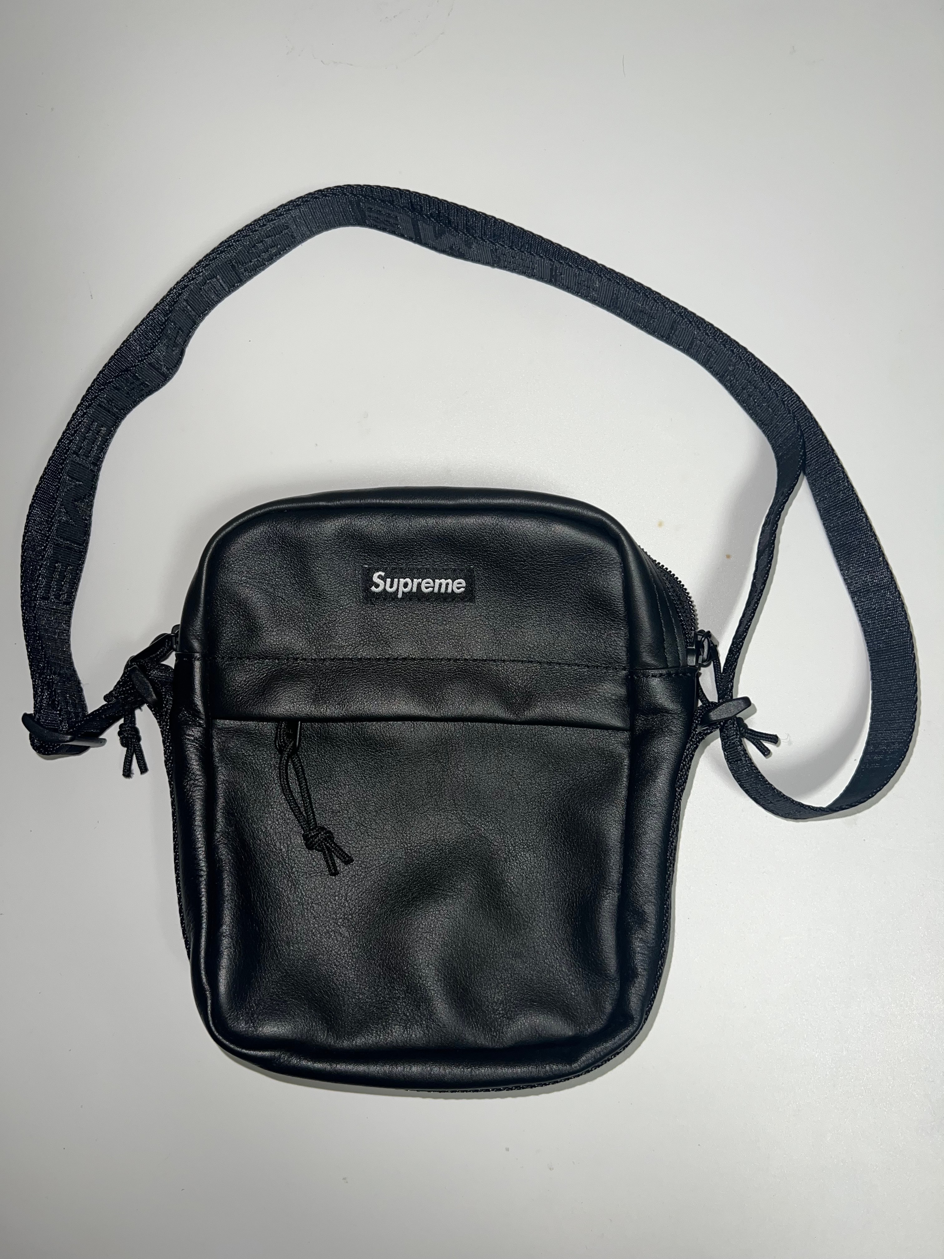 Supreme Leather Shoulder Bag 