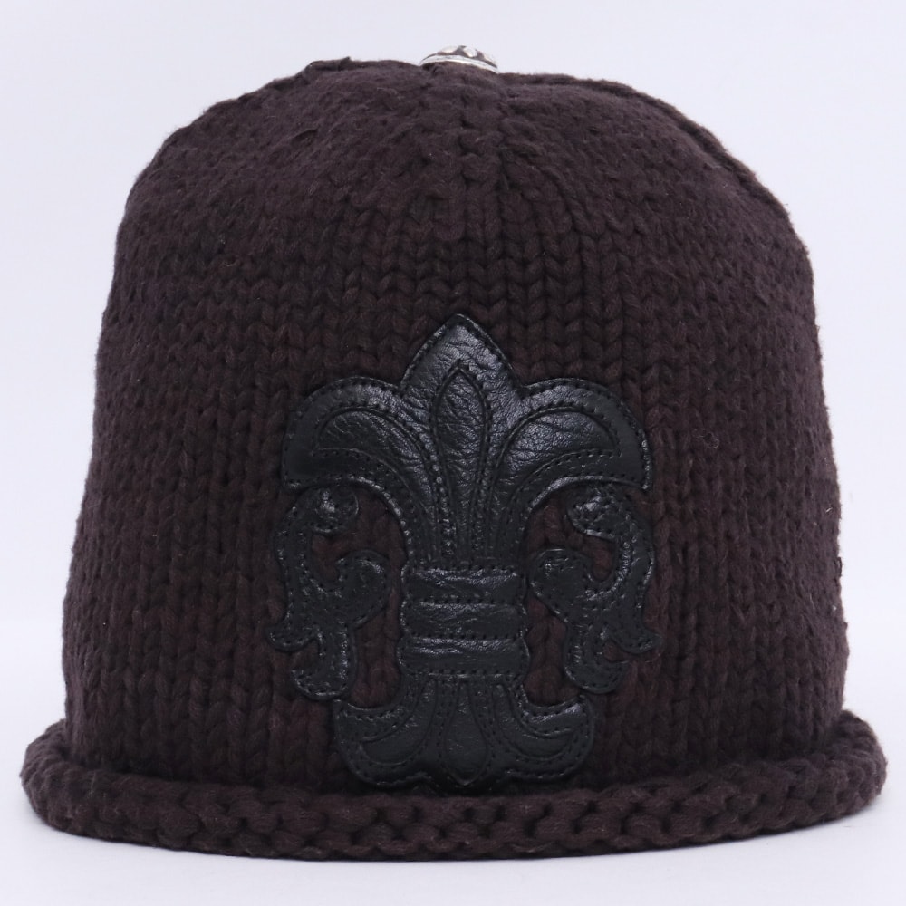 Chrome Hearts BS Fleur Crosspatch Cashmere Knit Cap Beanie "Black"