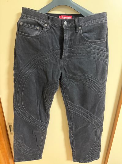 Supreme S Logo Loose Fit Jean "Washed Black"