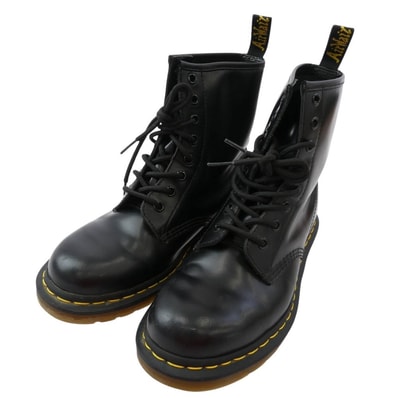 Dr.Martens ドクターマーチン ブーツ 11822006 SMOOTH 8EYE BOOT スムース レザー 8ホールブーツ ブラック系 UK5【中古】