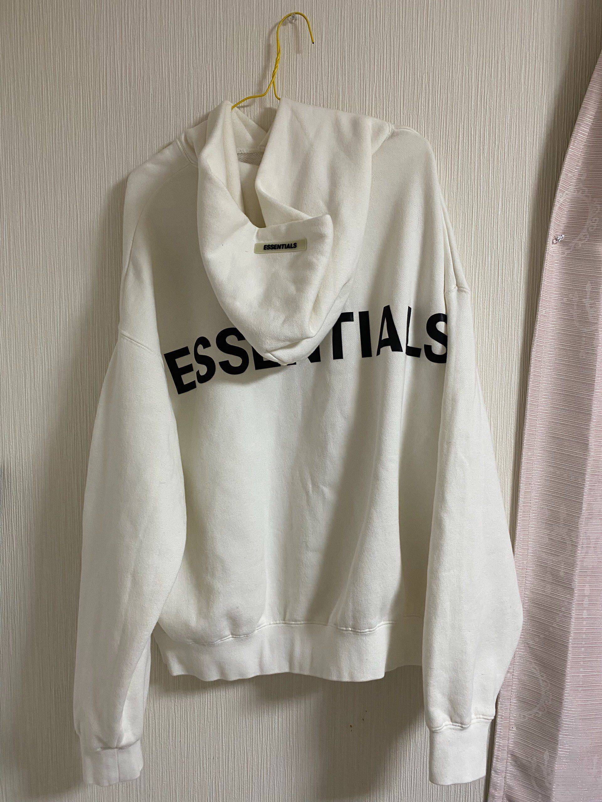 FEAR OF GOD ESSENTIALS 3M Logo Pullover Hoodie "White"
