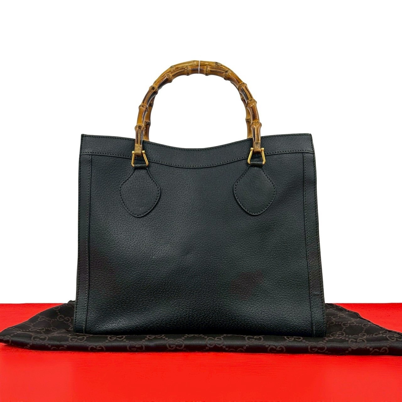 GUCCI グッチ バンブー レザー ハンドバッグ ブラック
 36797