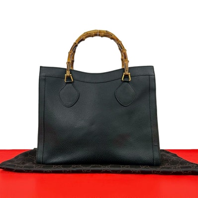 GUCCI グッチ バンブー レザー ハンドバッグ ブラック
36797